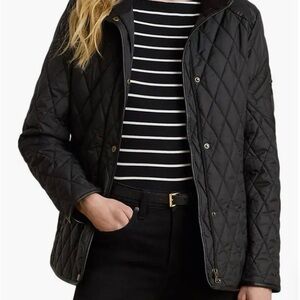 Ralph Lauren Black Quilted Utility Jacket